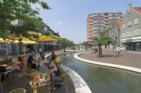 plaatje van de binnenstad van Hoogeveen